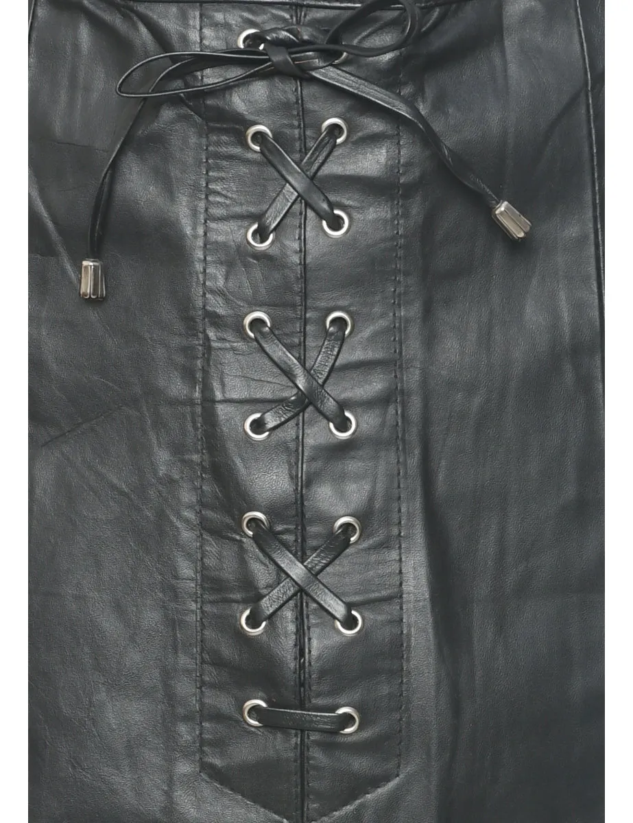 Leather Pencil Skirt - S