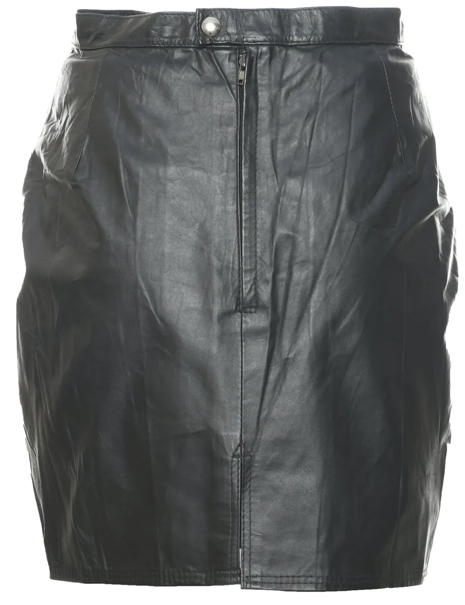 Leather Pencil Skirt - S