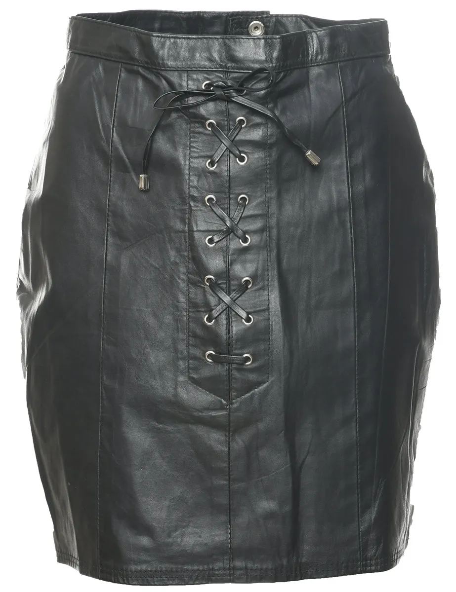 Leather Pencil Skirt - S