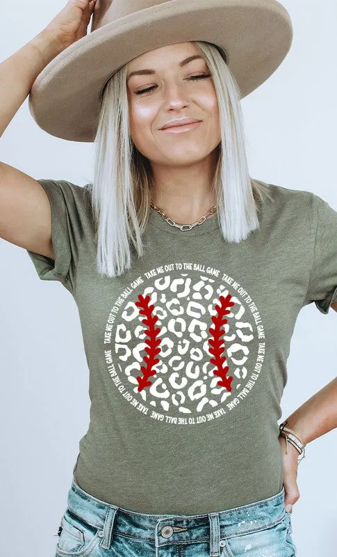 Leopard Baseball Graphic Tee