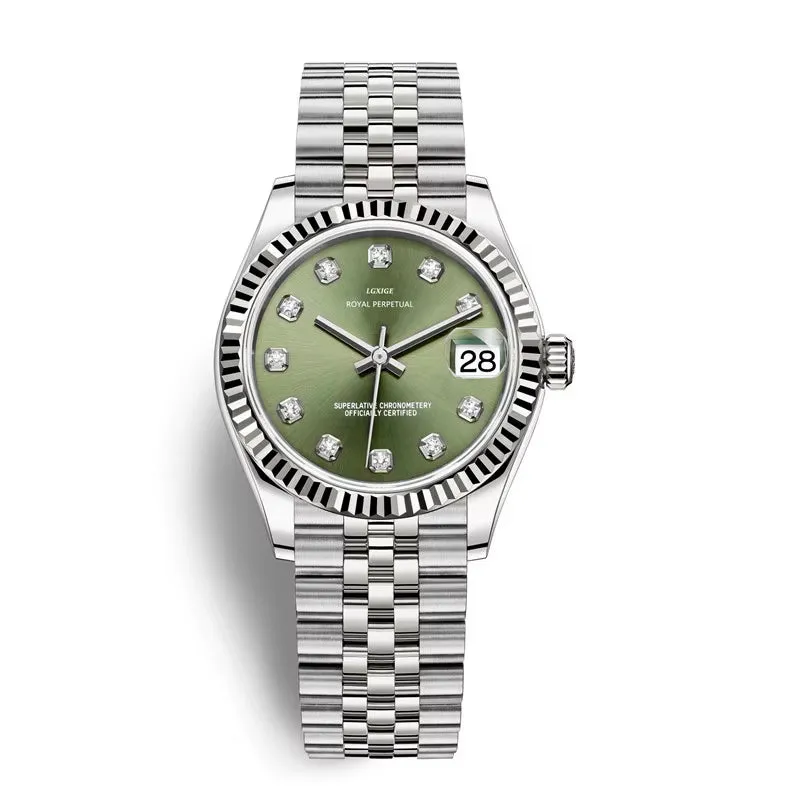 LGXIGE Crystal Women Bracelet Watches Top Brand Fashion Diamond Ladies Quartz Watch Steel Female Wristwatch Montre Femme Relogio