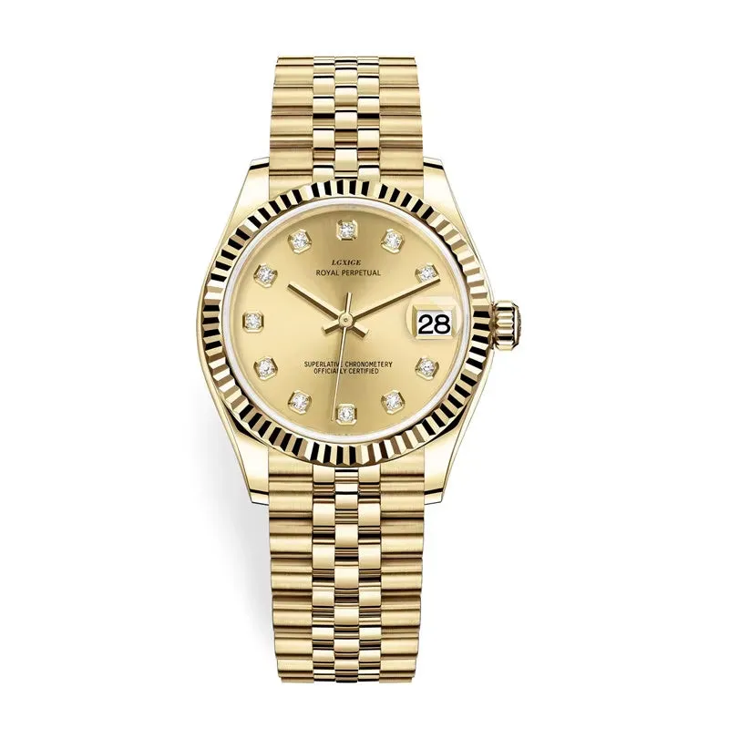 LGXIGE Crystal Women Bracelet Watches Top Brand Fashion Diamond Ladies Quartz Watch Steel Female Wristwatch Montre Femme Relogio