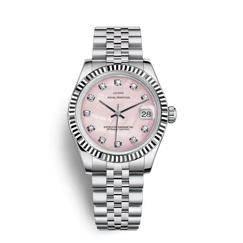 LGXIGE Crystal Women Bracelet Watches Top Brand Fashion Diamond Ladies Quartz Watch Steel Female Wristwatch Montre Femme Relogio
