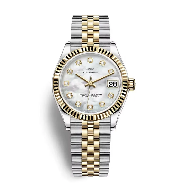 LGXIGE Crystal Women Bracelet Watches Top Brand Fashion Diamond Ladies Quartz Watch Steel Female Wristwatch Montre Femme Relogio