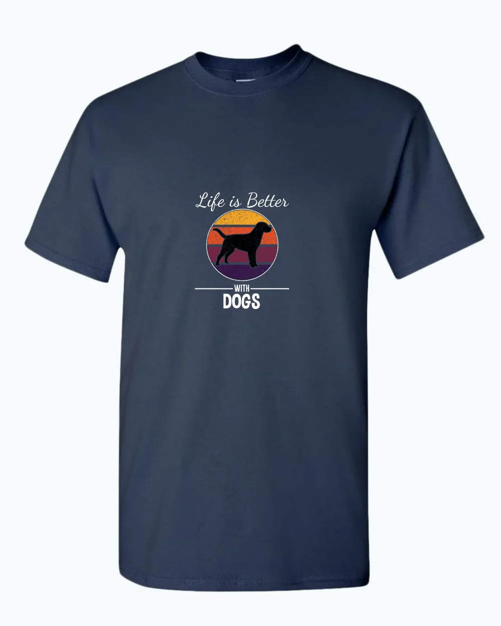Life is better with dogs t-shirt, pet lover tees