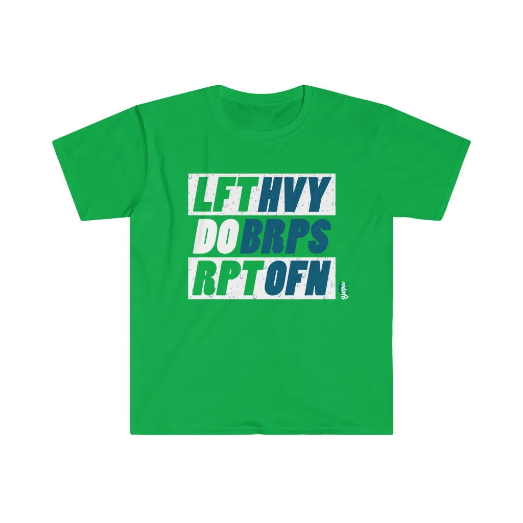 Lift Heavy Do Burpees Repeat Often - Men's Fitted Workout T Shirt