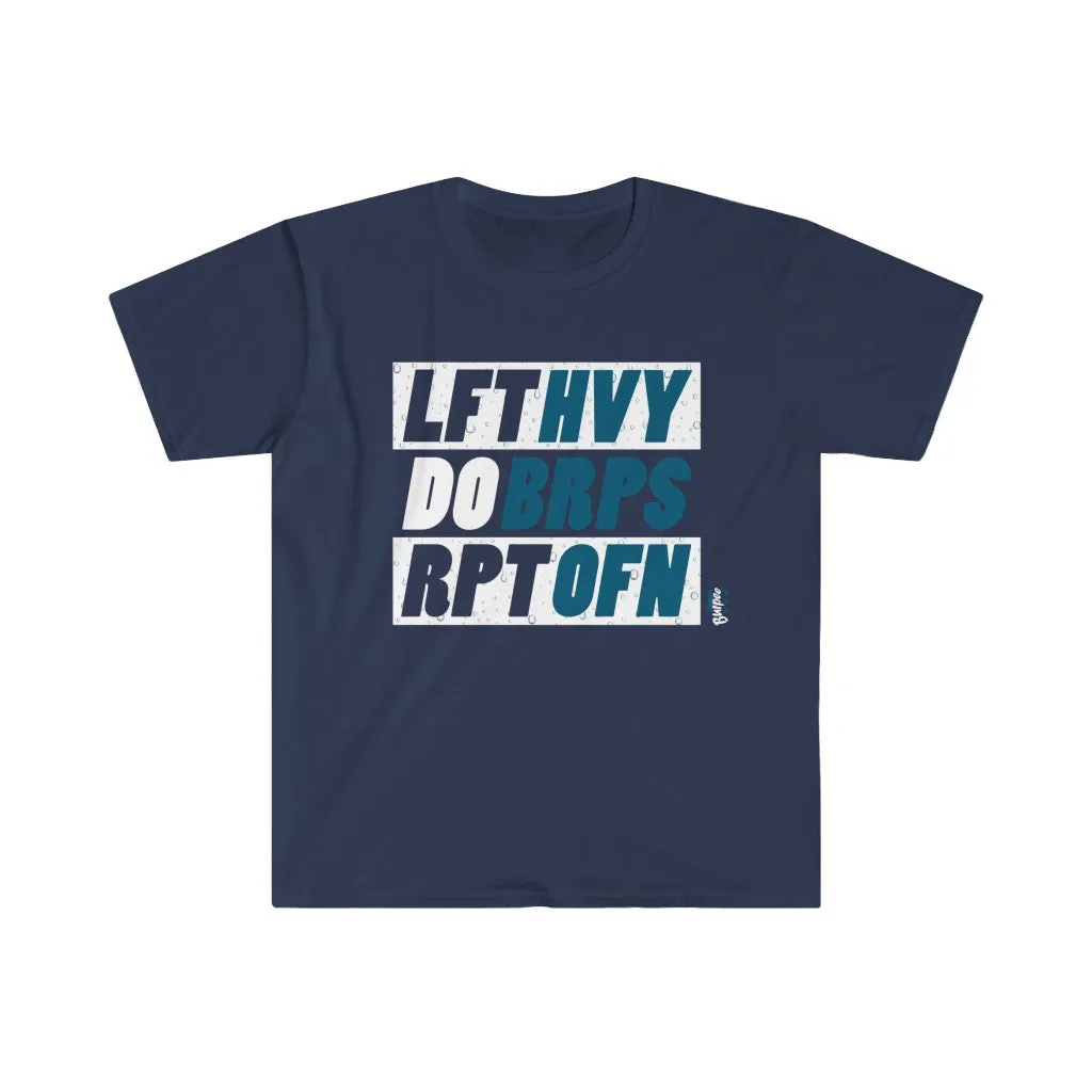 Lift Heavy Do Burpees Repeat Often - Men's Fitted Workout T Shirt