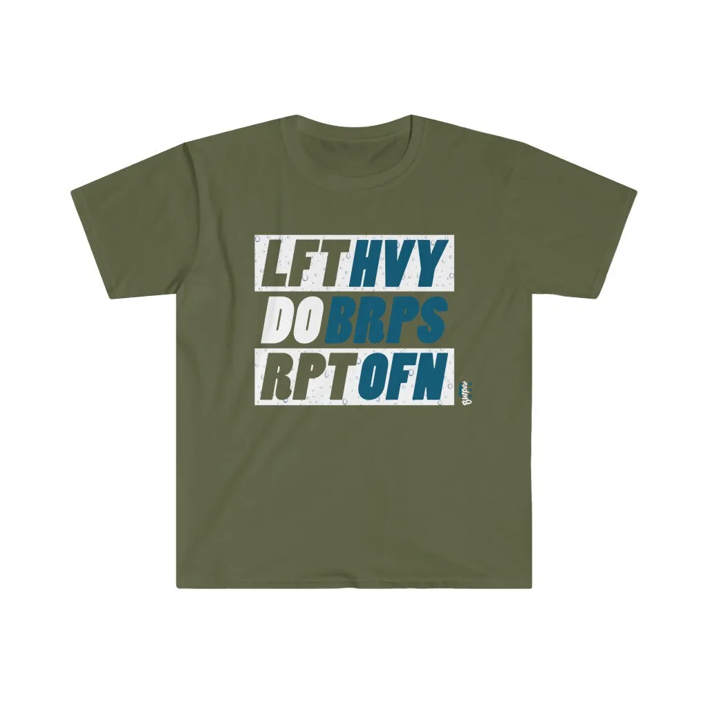 Lift Heavy Do Burpees Repeat Often - Men's Fitted Workout T Shirt