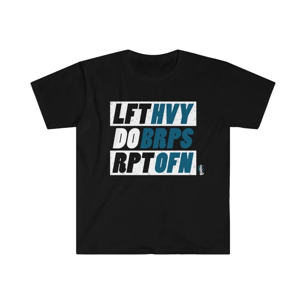 Lift Heavy Do Burpees Repeat Often - Men's Fitted Workout T Shirt