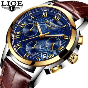 LIGE Fashion Sport Mens Watches