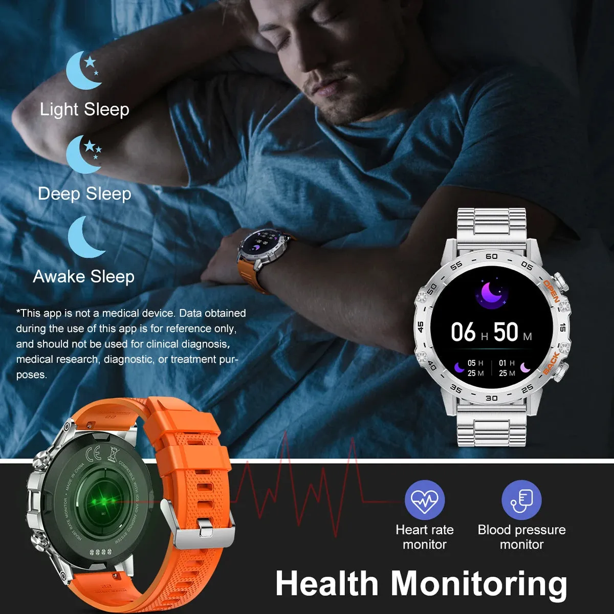 LIGE Smartwtach For Men 400mAh Outdoor Sport Bluetooth Calling Watches Health Monitoring Waterproof Smartwatch Man Reloj Hombre