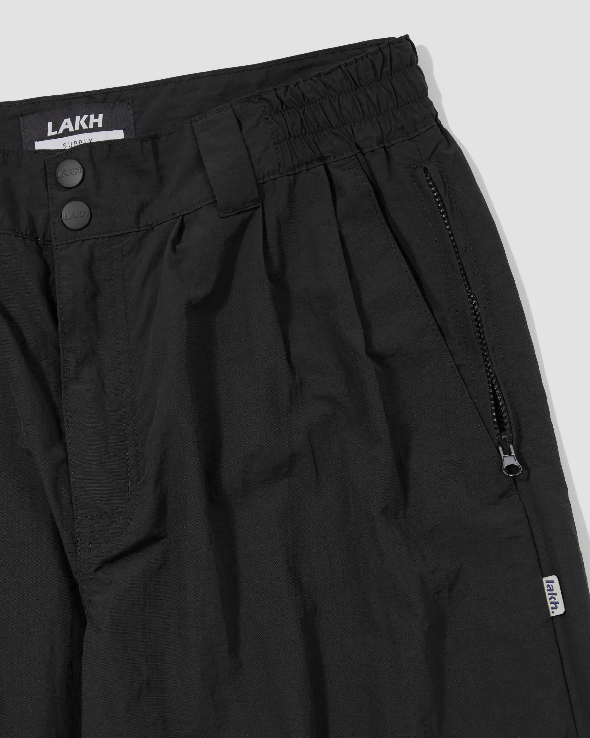 Lightweight Baggy Tapered Pants - Black