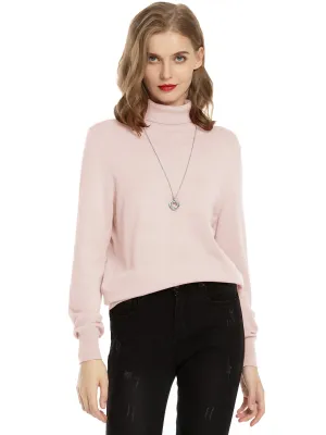 Lightweight Pullover Long Sleeve Turtleneck Sweater