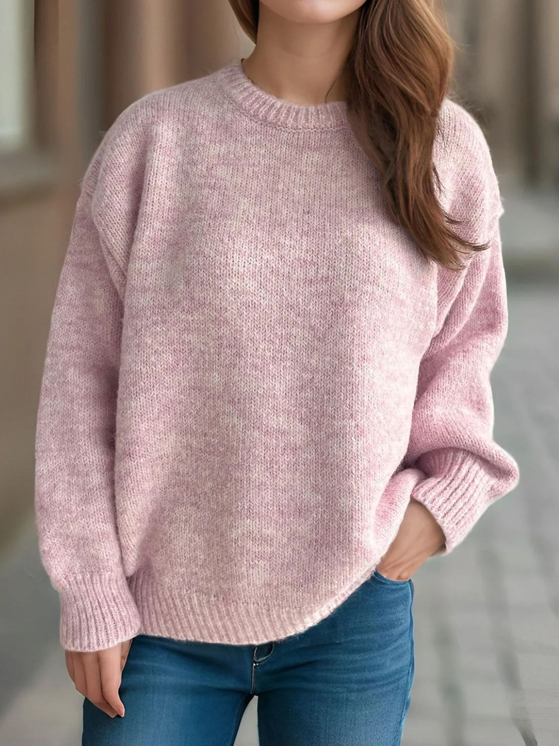 Lilah Round Neck Long Sleeve Sweater