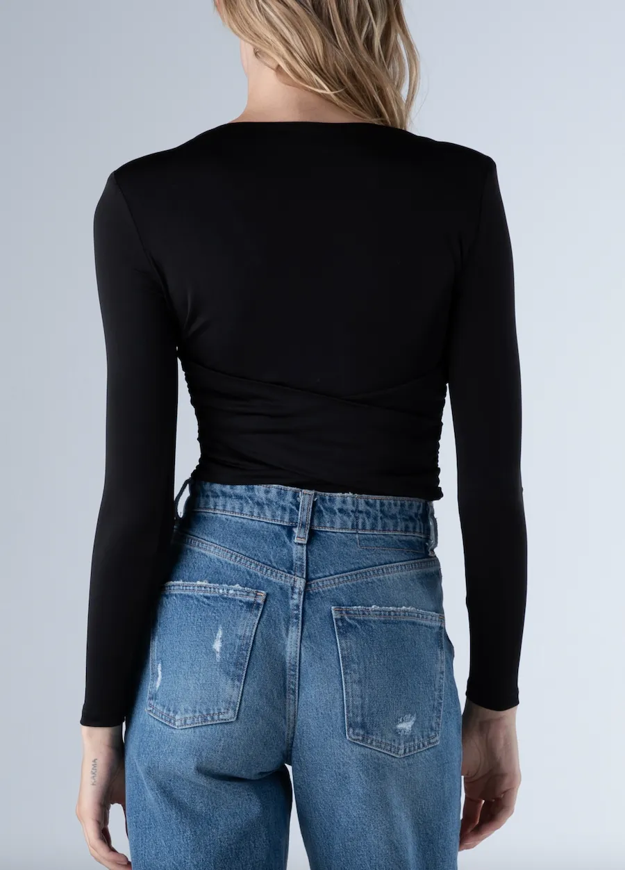 Long Sleeve Deep V Bodysuit
