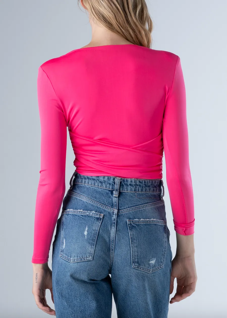 Long Sleeve Deep V Bodysuit