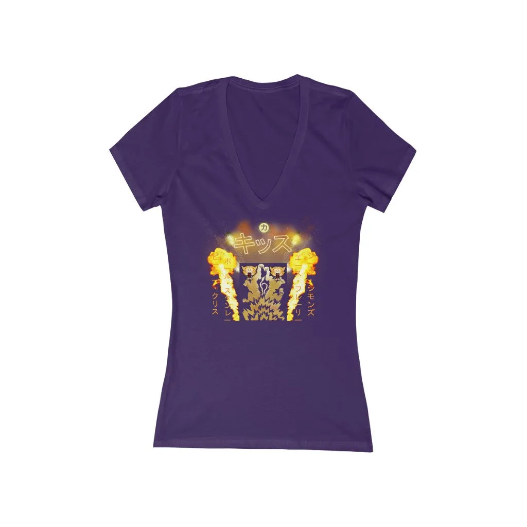 Love Gun Riser Women's Jersey Short Sleeve Deep V-Neck Tee