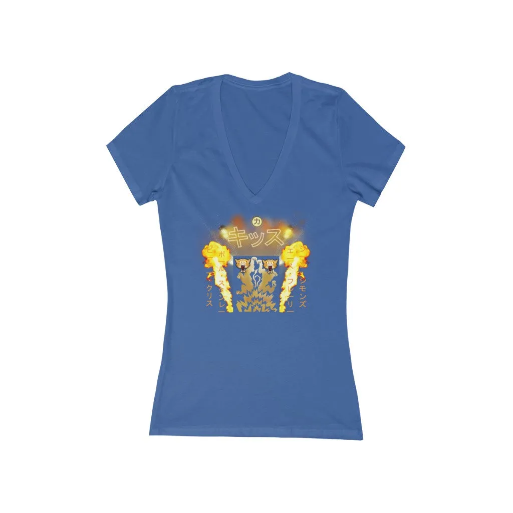 Love Gun Riser Women's Jersey Short Sleeve Deep V-Neck Tee