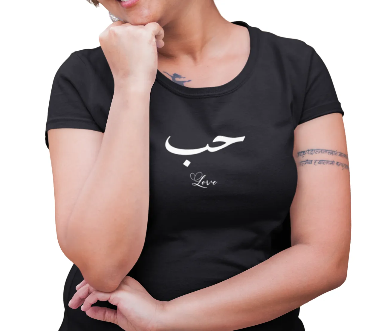 Love Symbol Women's Black Tee