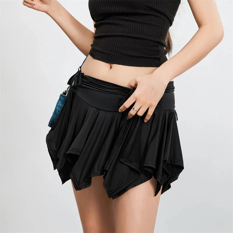 Low-Rise Asymmetrical Mini Skirt – Edgy & Trendy Summer Streetwear