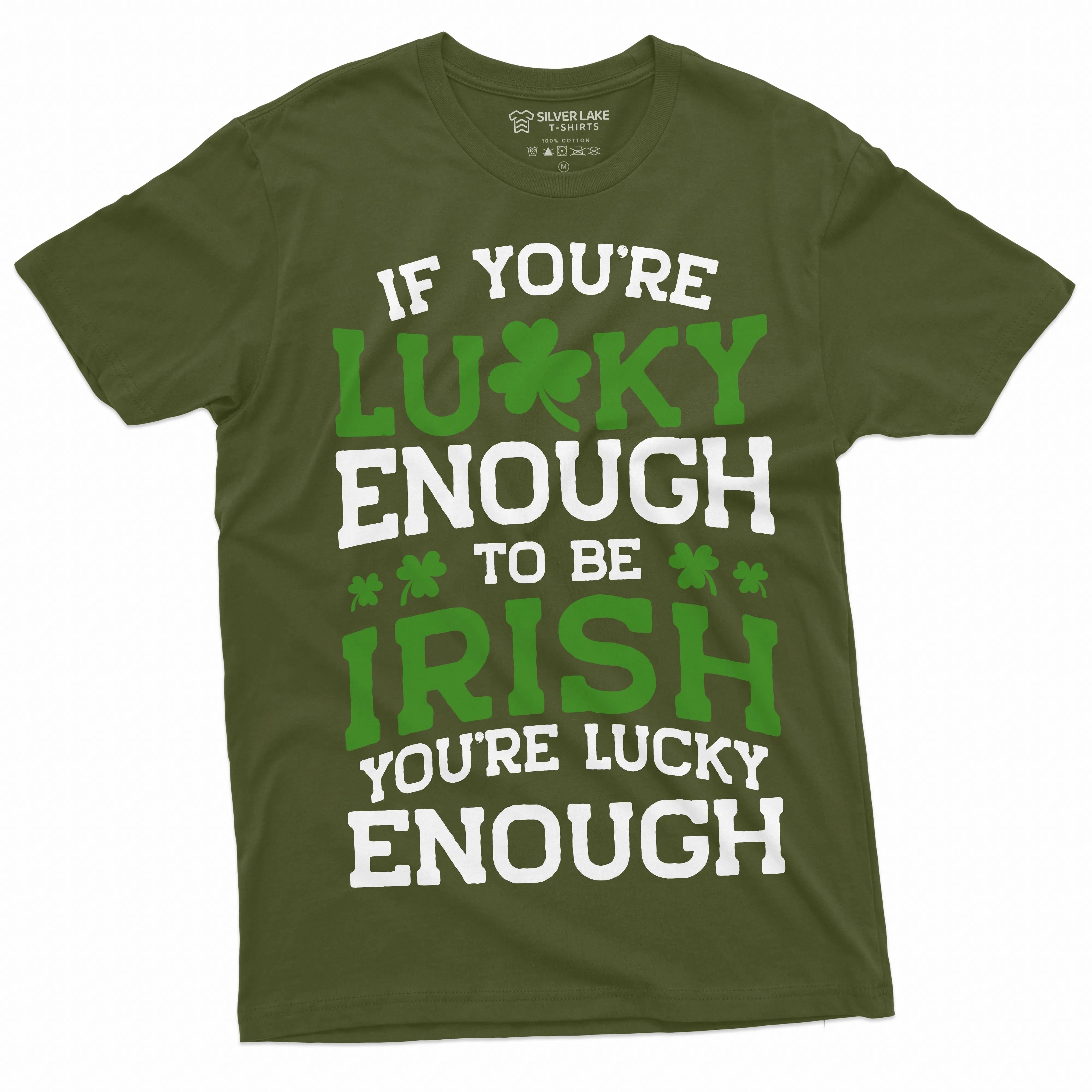 Lucky Irish T-shirt Lucky enough to be Irish Saint Patrick's day Ireland Flag patriotic t-shirt