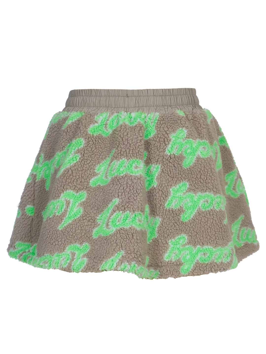 Lucky-print Fleece Mini-skirt