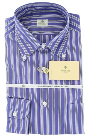 Luigi Borrelli Blue Shirt – Size: 15.5 US / 39 EU