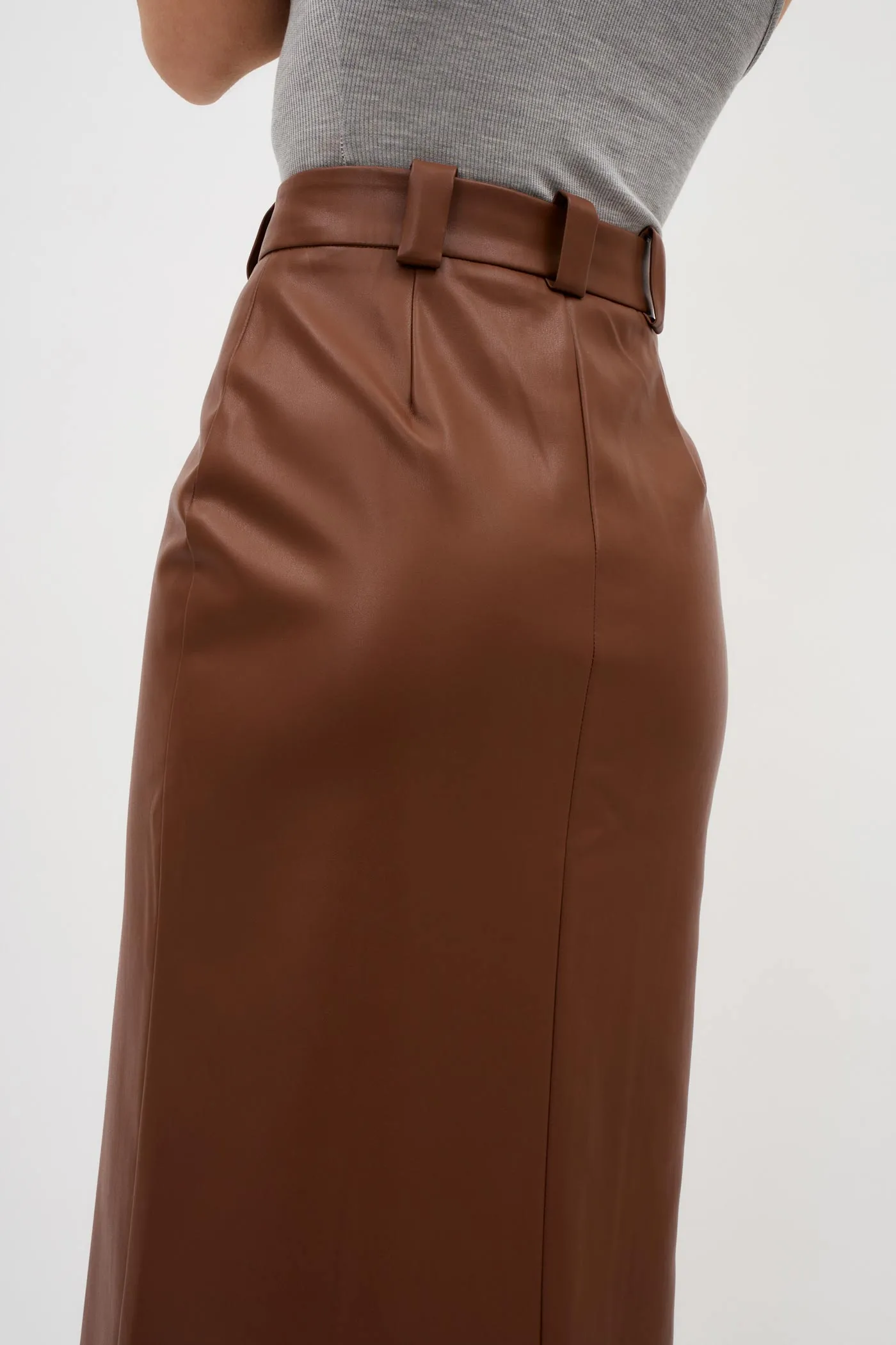 Luna Silhouette Maroon Skirt