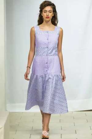 Made in NYC: Pintuck Sleeveless Fit & Flare Dress Style 148
