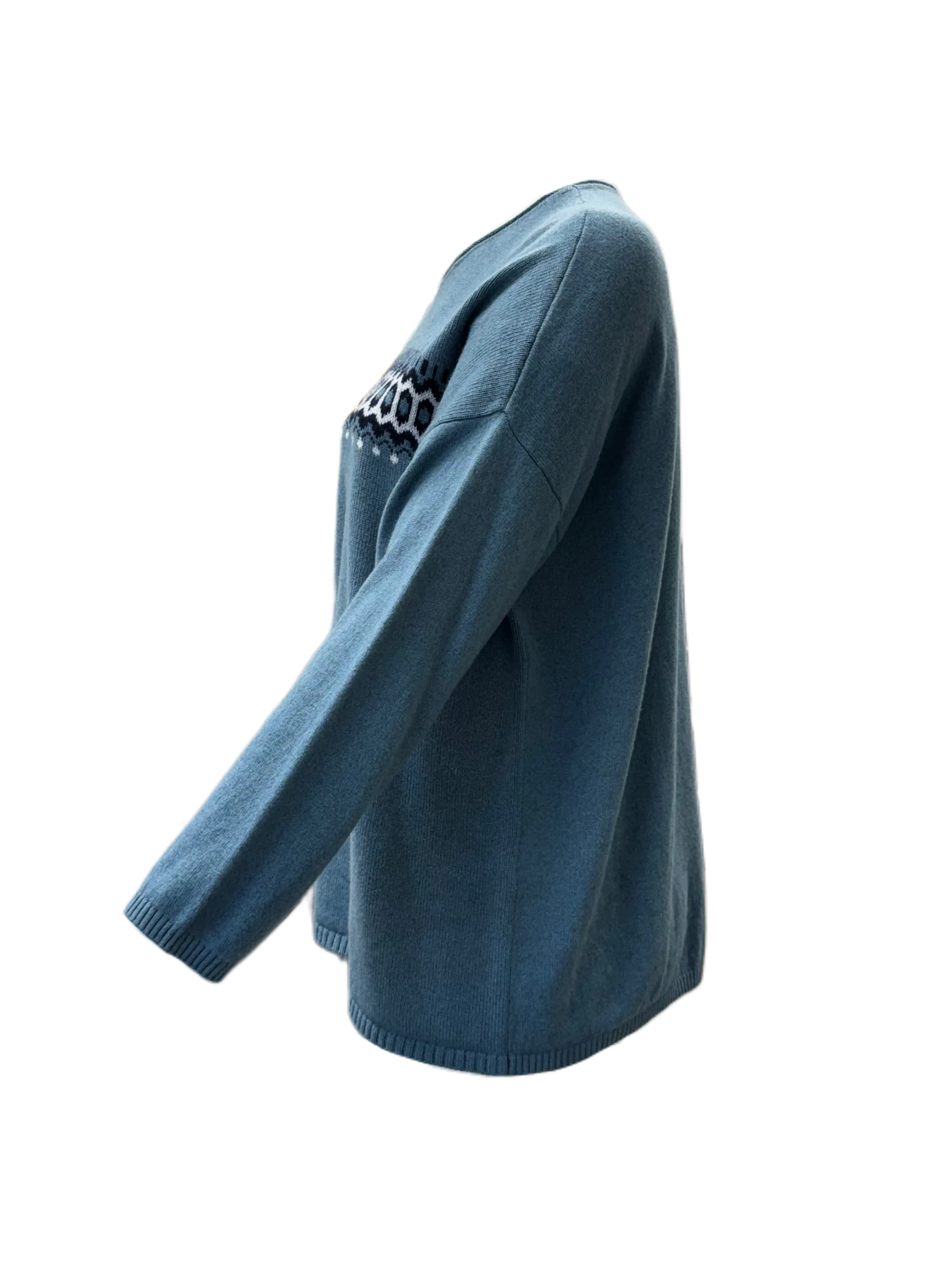 Marina Rinaldi Women's Blue Albatros Pullover Sweater NWT