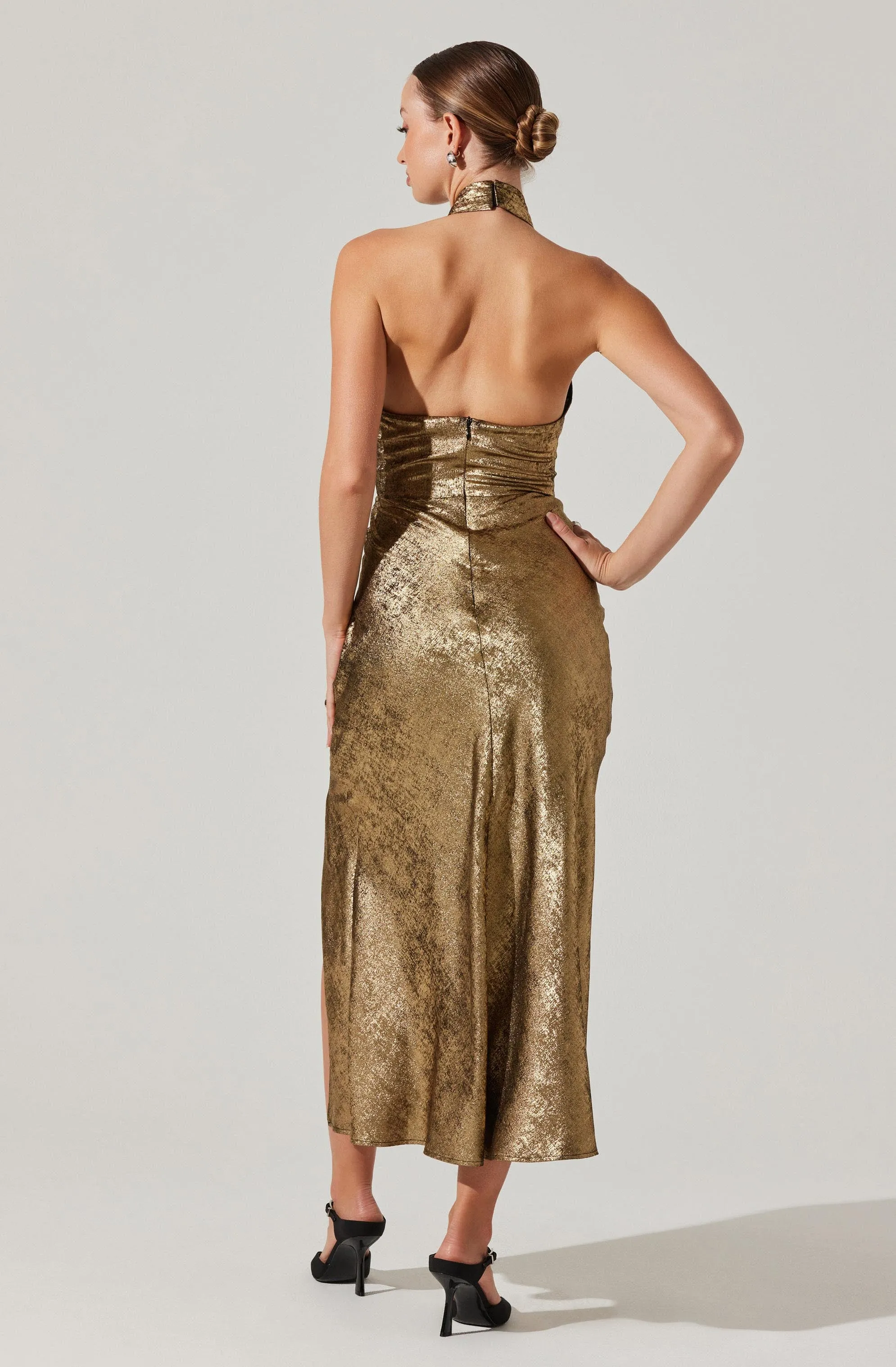 Marissa Halter Neck Midi Dress
