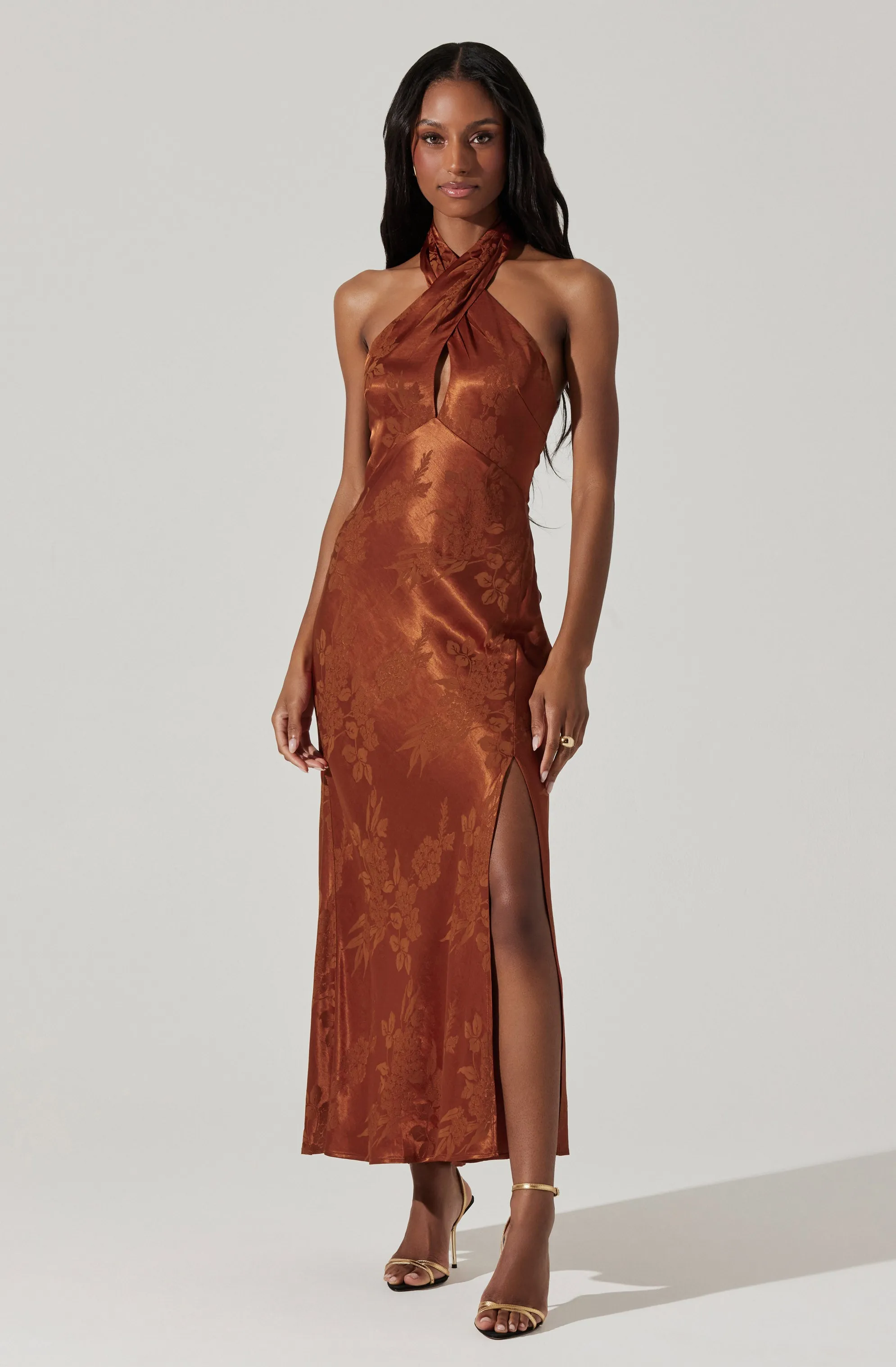 Marissa Halter Neck Midi Dress