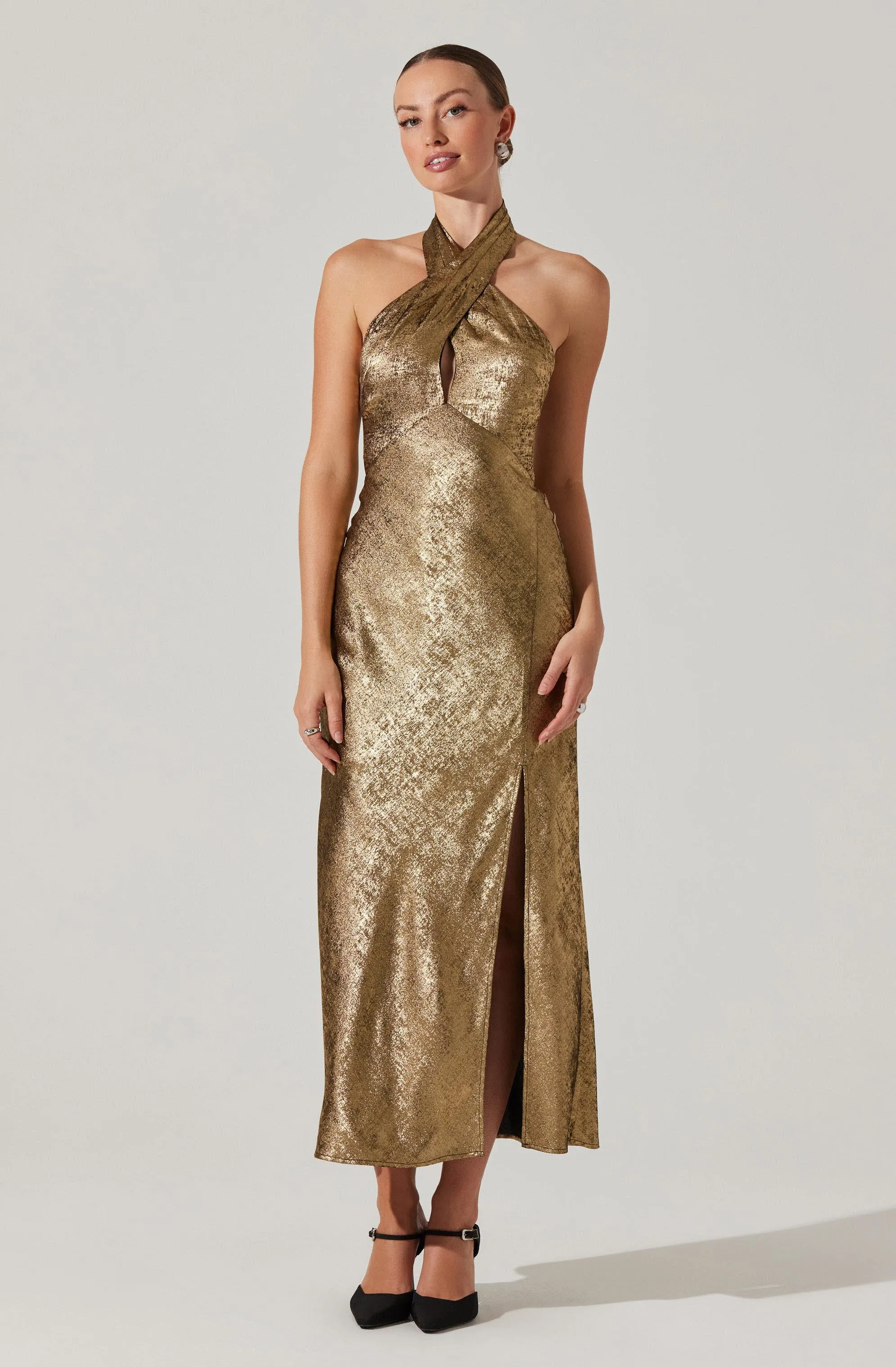 Marissa Halter Neck Midi Dress