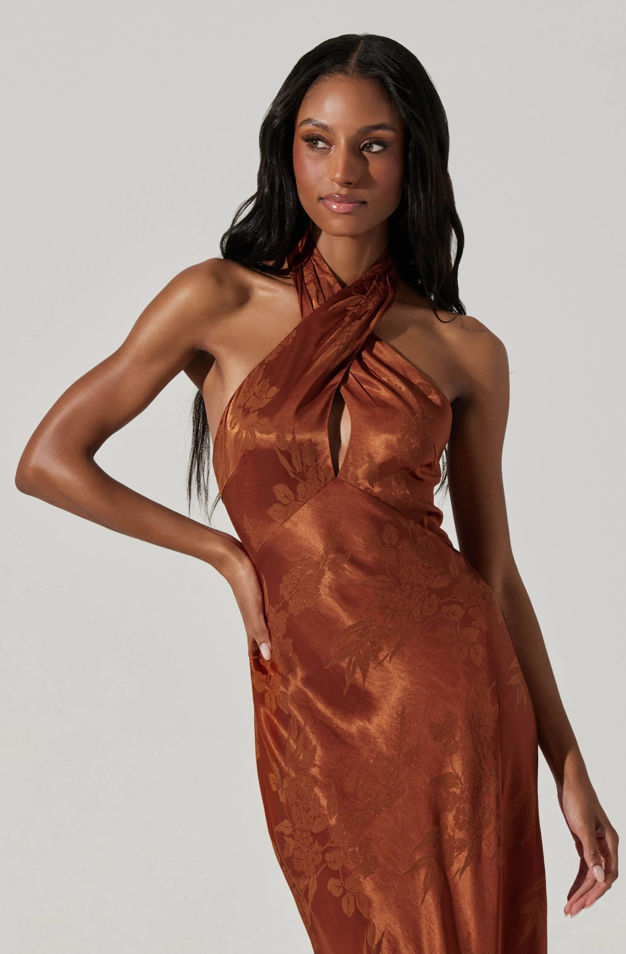 Marissa Halter Neck Midi Dress
