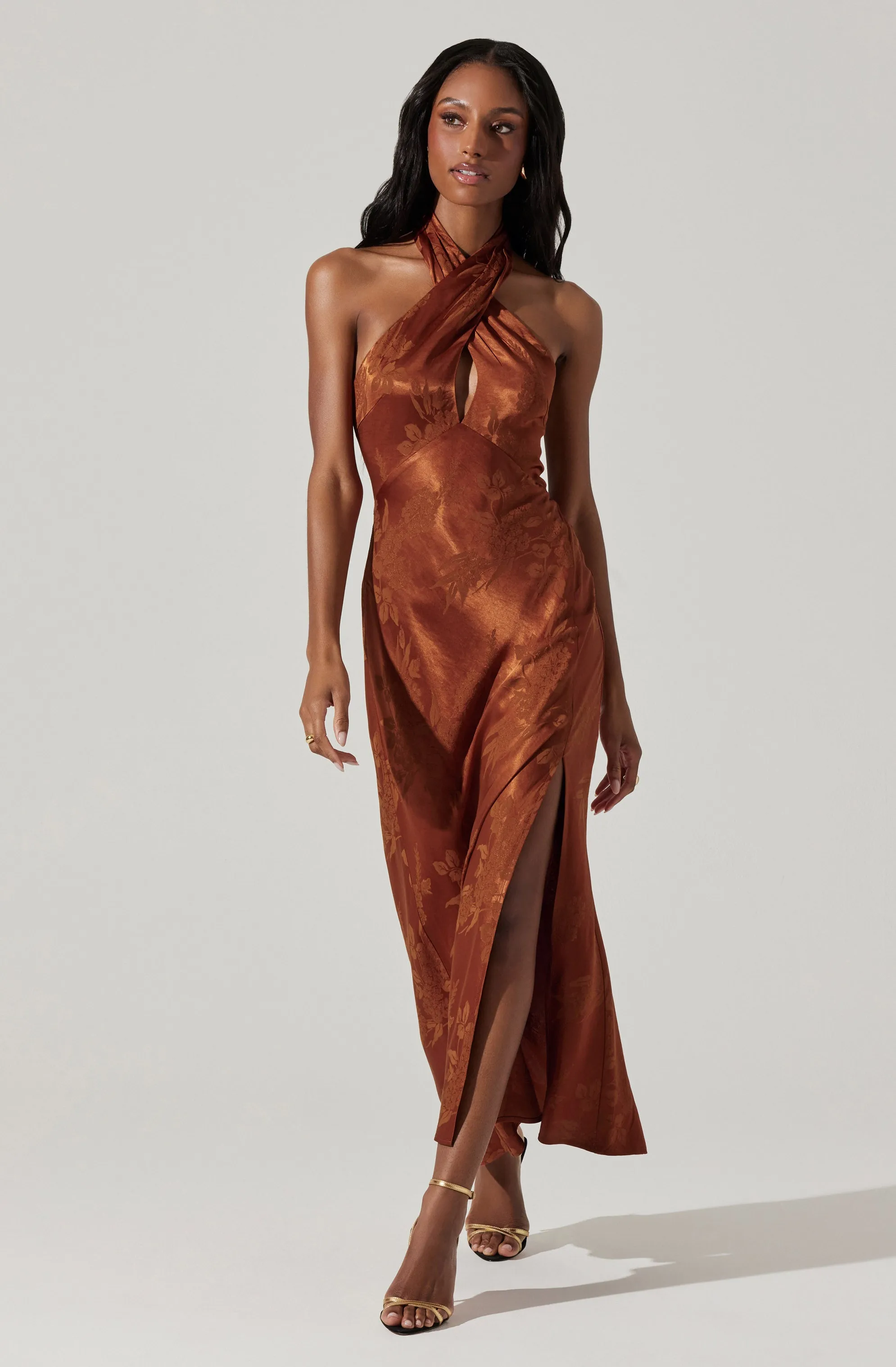 Marissa Halter Neck Midi Dress