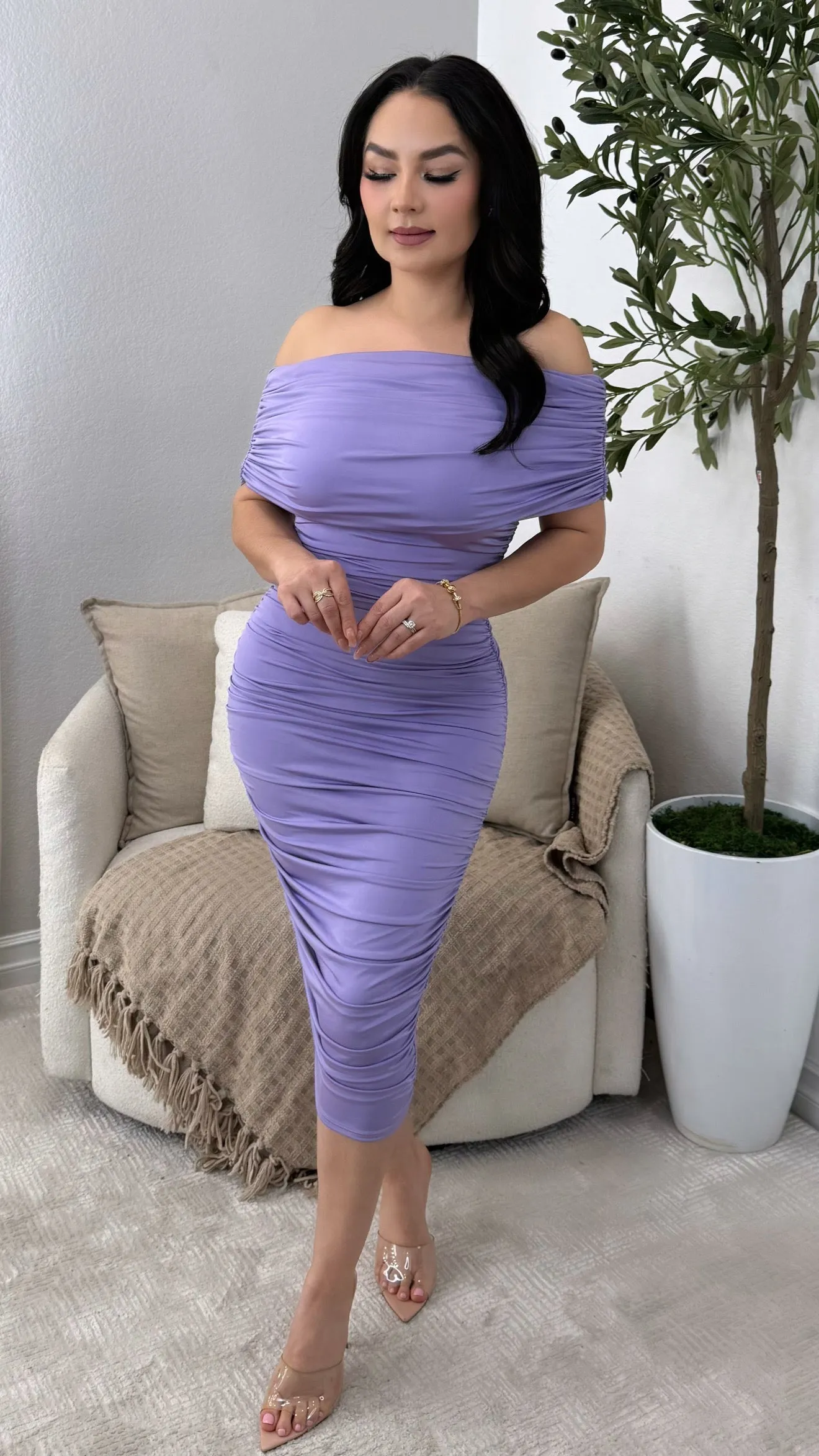 MARLENE LILAC DRESS