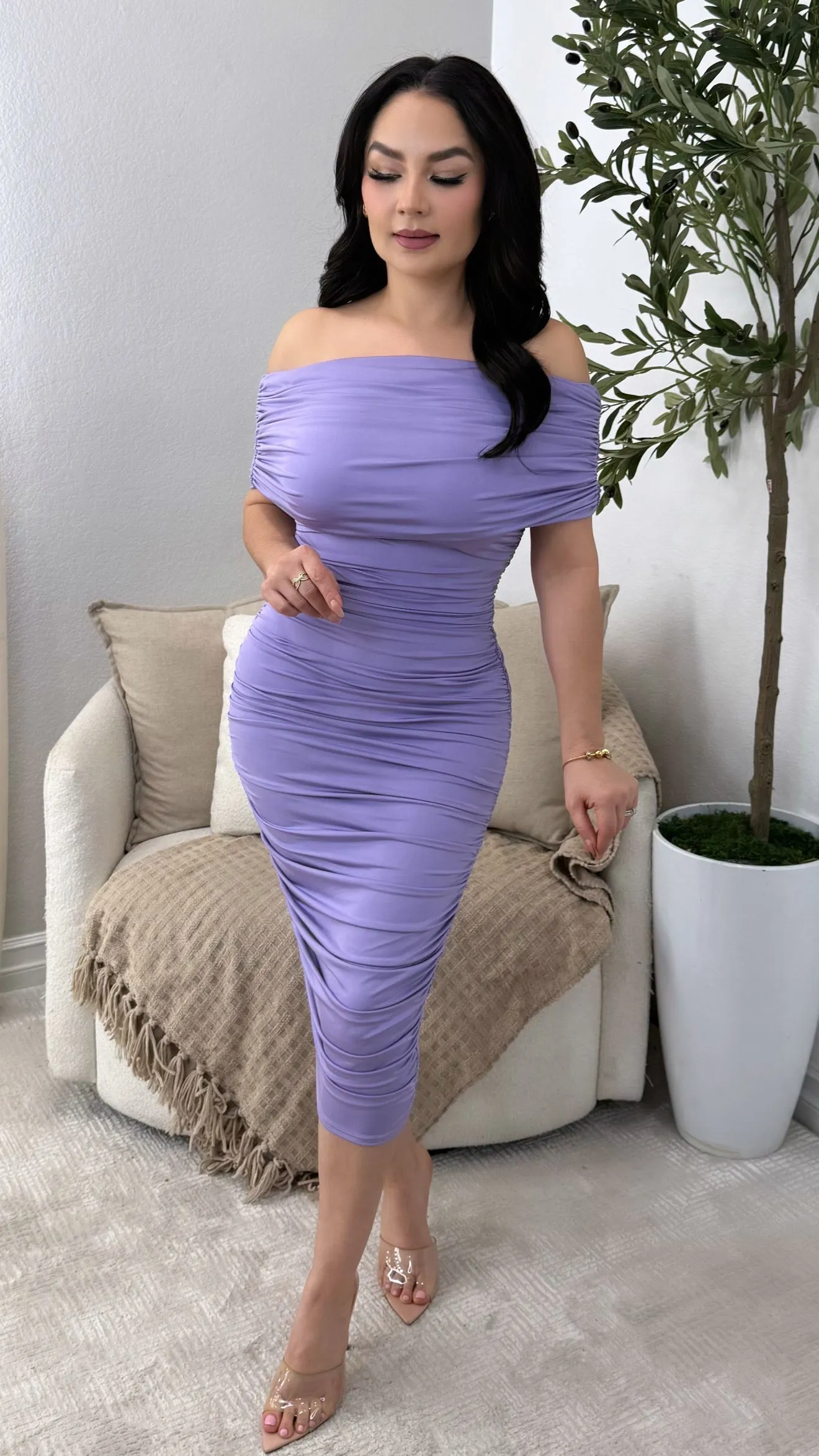 MARLENE LILAC DRESS