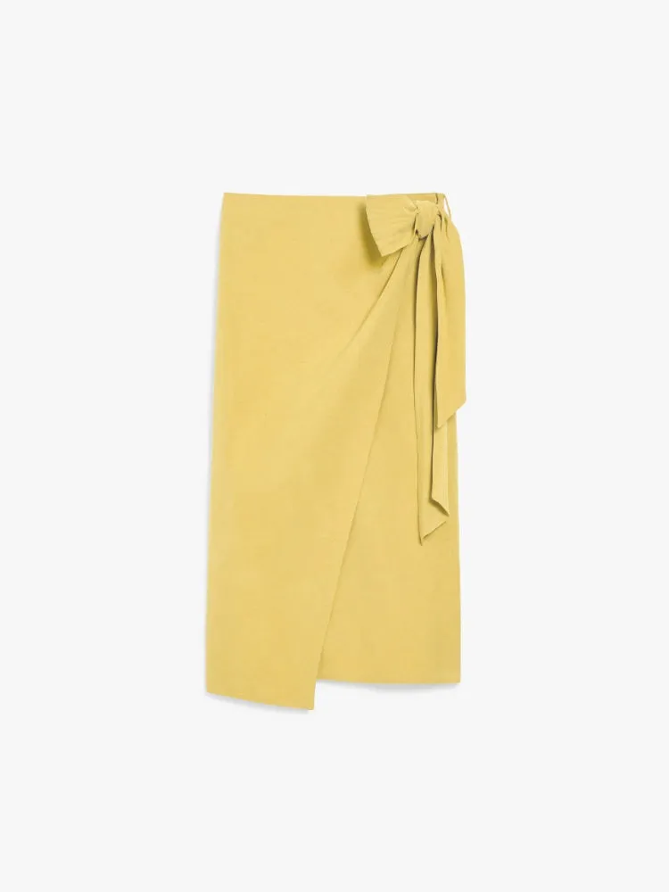 MAX MARA Linen and Silk Twill Skirt