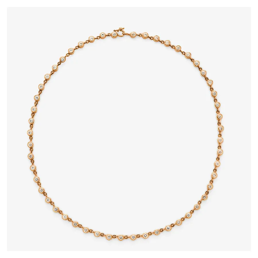 Meadow Rivière Diamond Necklace in 22K Apricot Gold- 16"