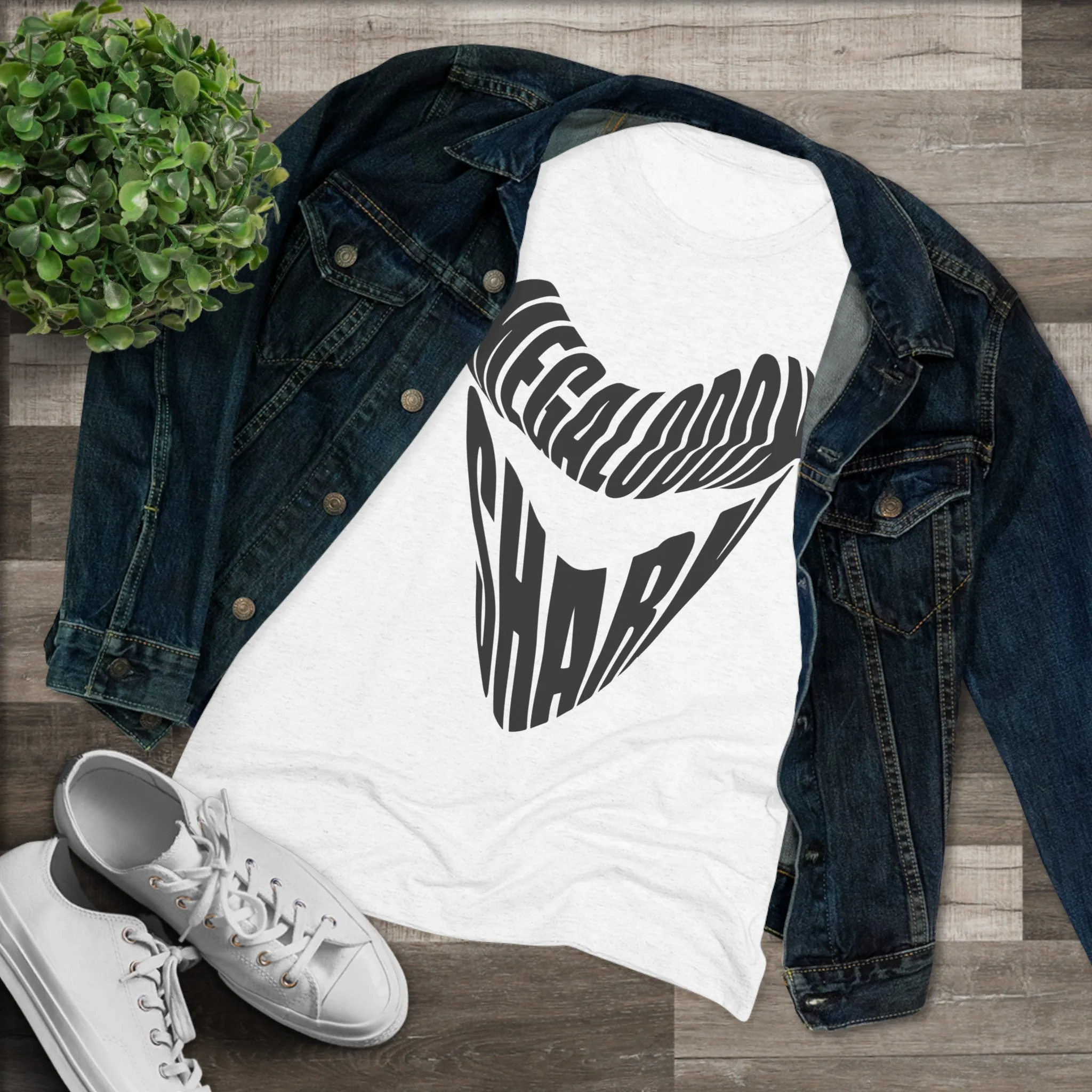 Megalodon Shark - Women's Slim Fit - Tri-Blend