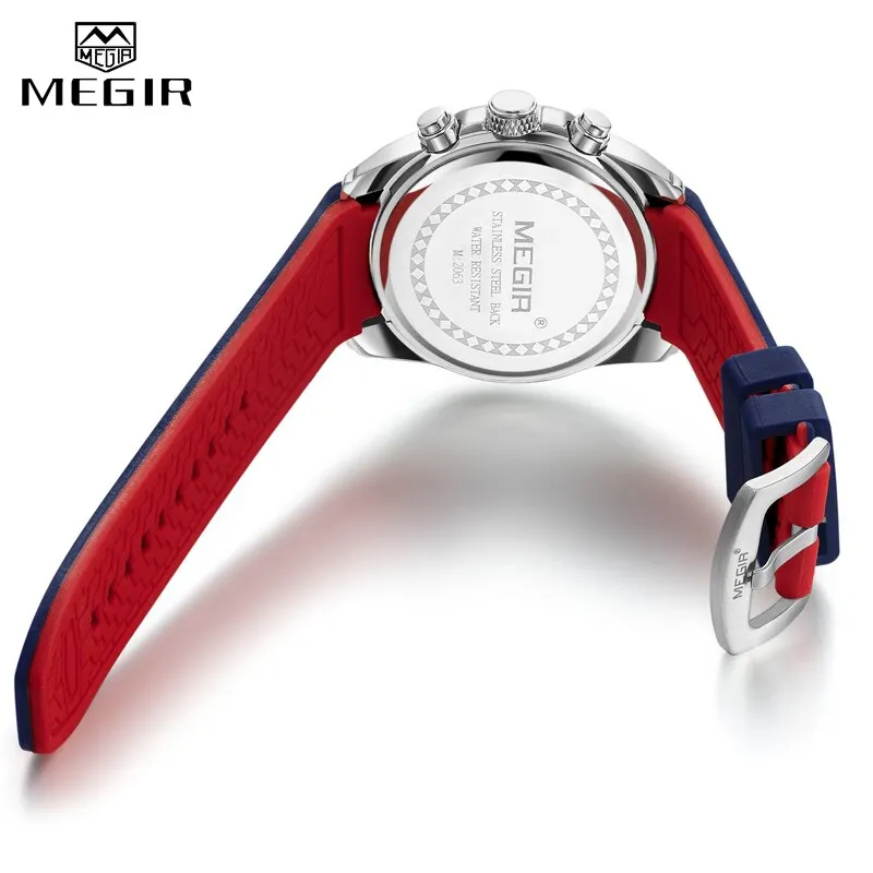 MEGIR Brand Mens Watches New Fashion Sport Quartz Watch Waterproof Men Clock Luxury Chronograph Calendar Military Wrist Watch