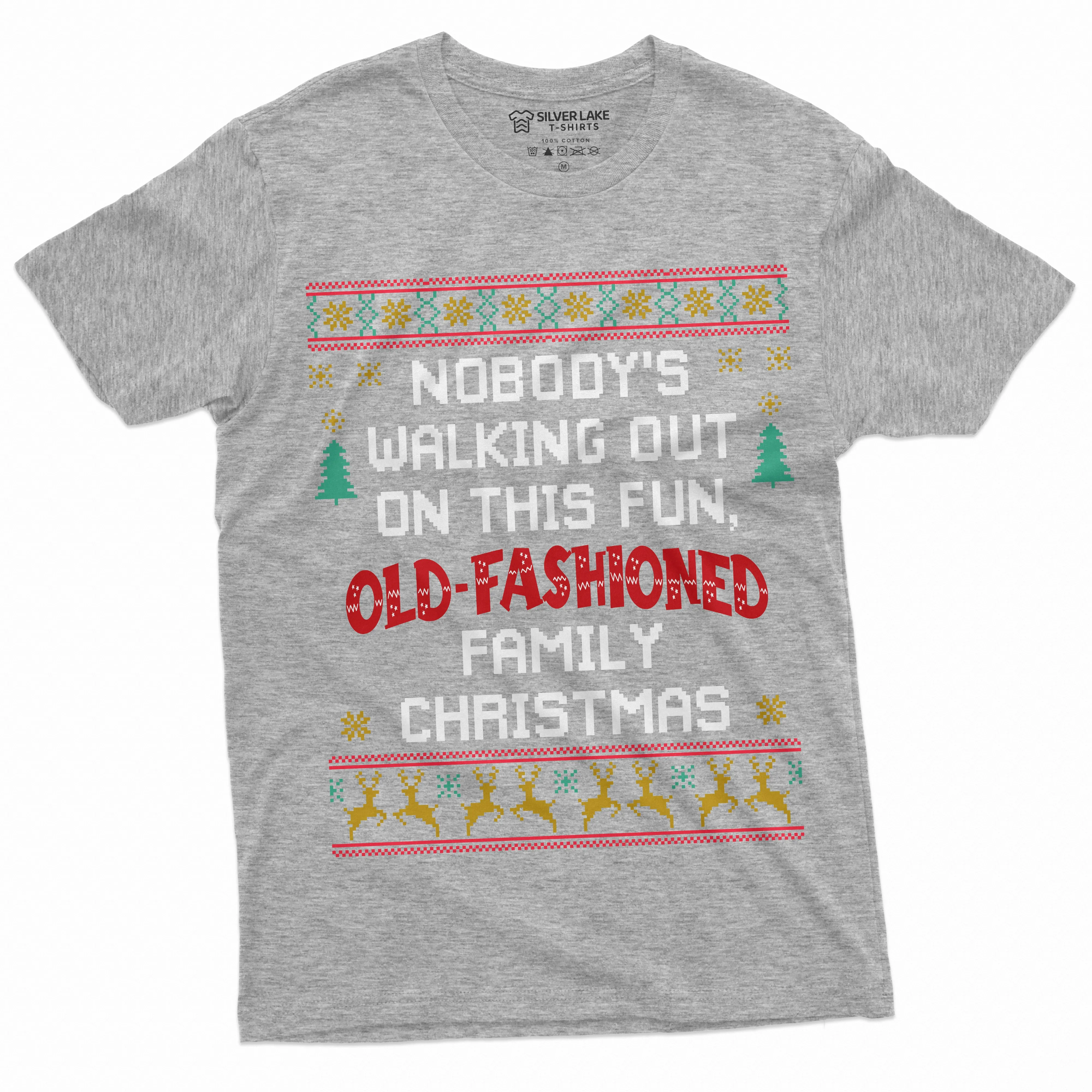 Mens Family Christmas Movie inspired Funny Tee Shirt Popular culture old fashioned Christmas Tee