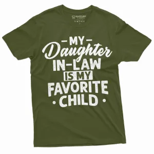 Men's Fathers day Daughter in Law T-shirt Dad gifts Father Daddy Funny Father-in-Law gift Tee shirt