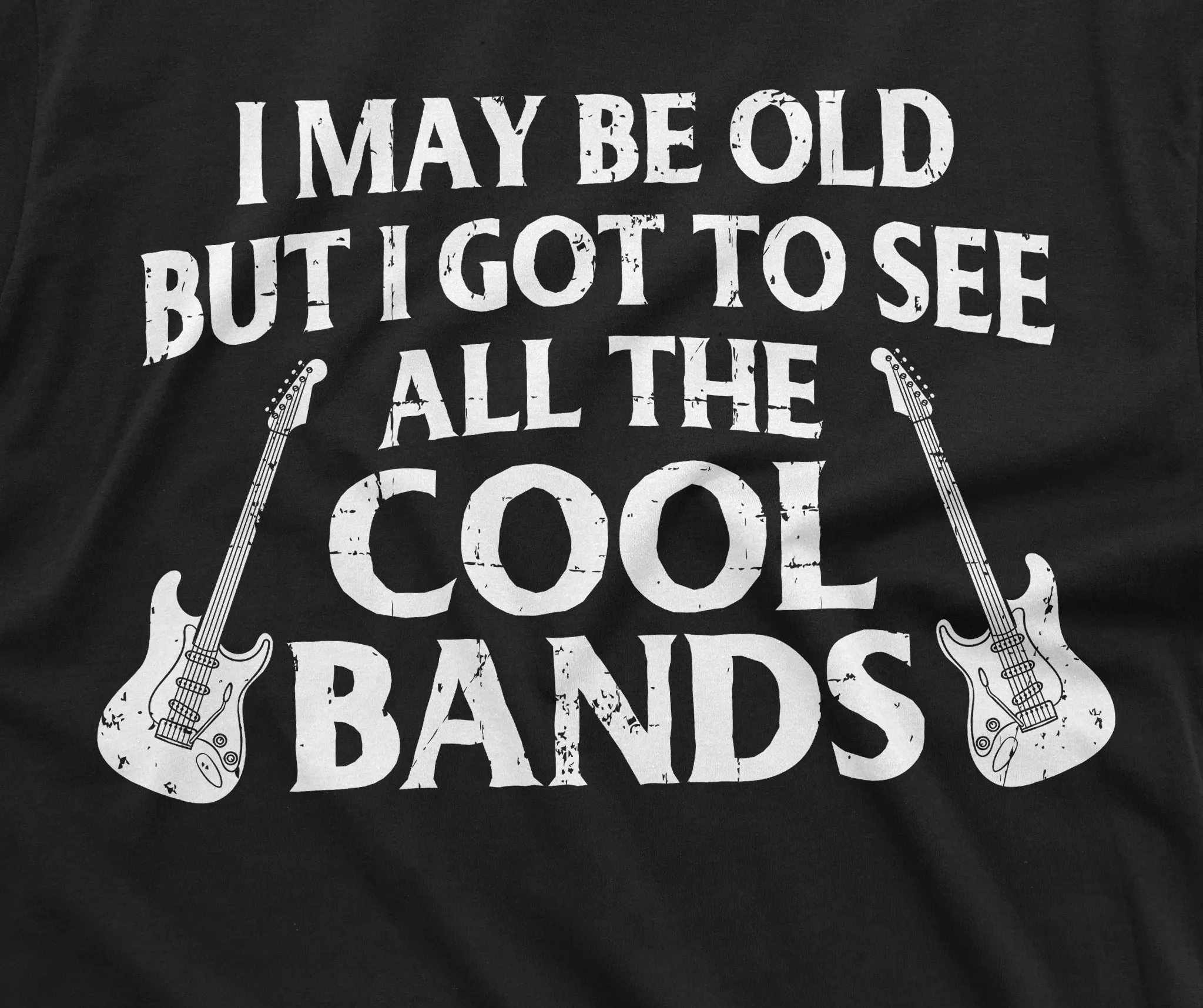 Men's Funny Music T-shirt cool bands 90s 80s 70s Rock Tee Shirt Guitar TShirt