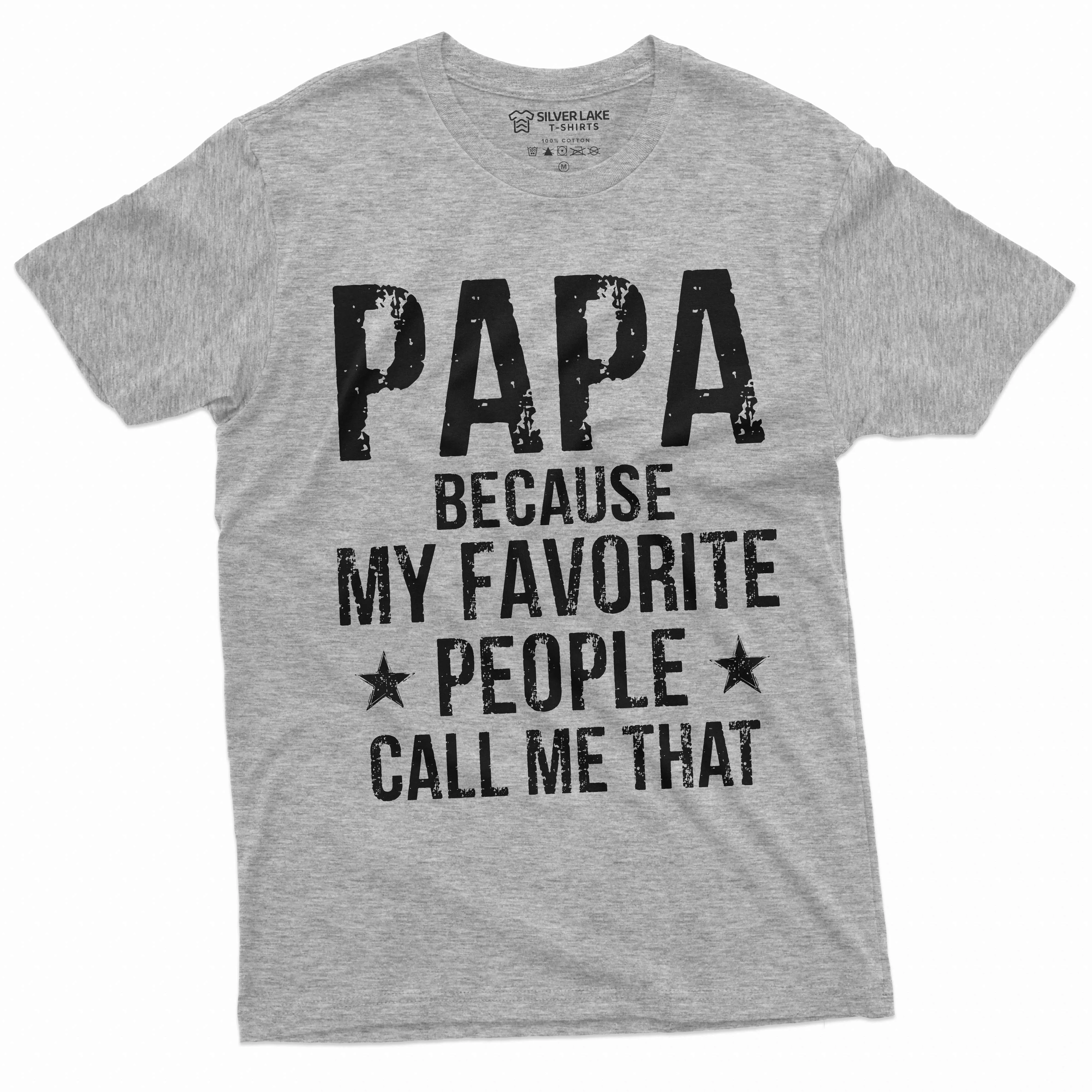 Men's Papa Favorite people T-shirt Grandfather Grandpa Gift Father's day Christmas Tee shirt