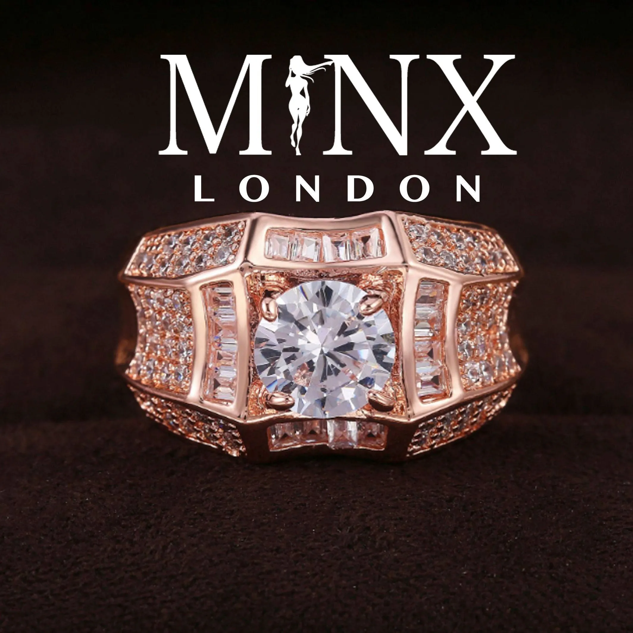Mens Rose Gold Ring | Womens Rose Gold Ring | Diamond Rose Gold Ring | Iced Out Ring | Mens Iced Out Rings | Mens Wedding Ring Rose Gold