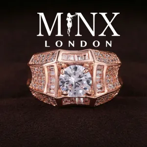 Mens Rose Gold Ring | Womens Rose Gold Ring | Diamond Rose Gold Ring | Iced Out Ring | Mens Iced Out Rings | Mens Wedding Ring Rose Gold
