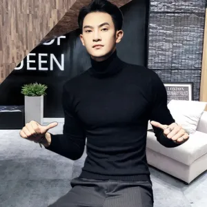 Men's Sweaters /  Turtleneck Collar Winter Knitted Male Sweaters