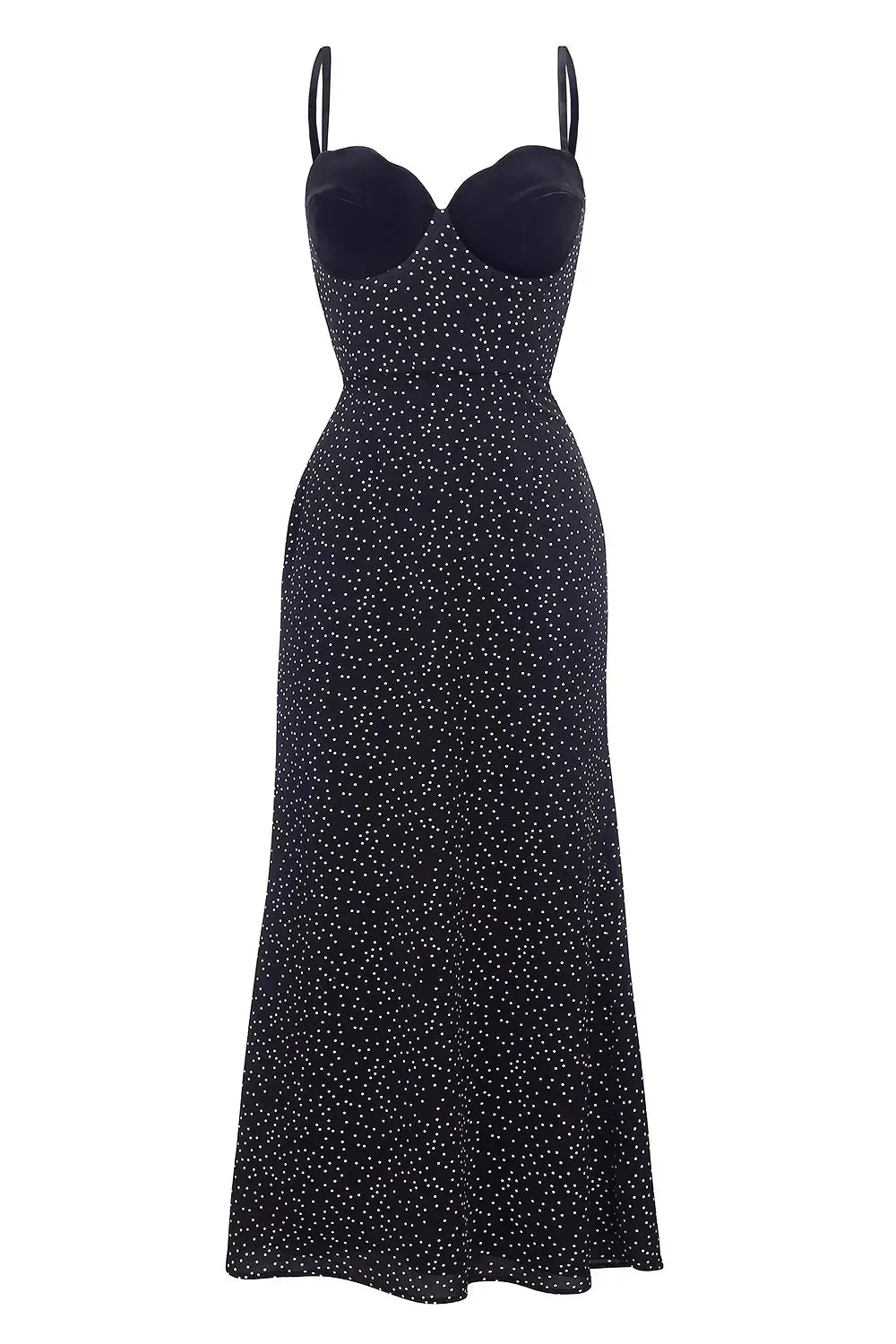 Meredith | Velvet Insert Midi Dress