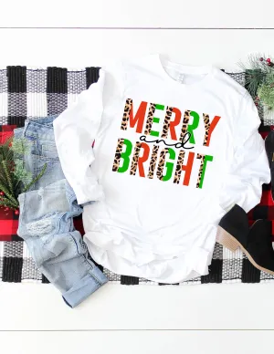 Merry And Bright Christmas Long Sleeve Shirt